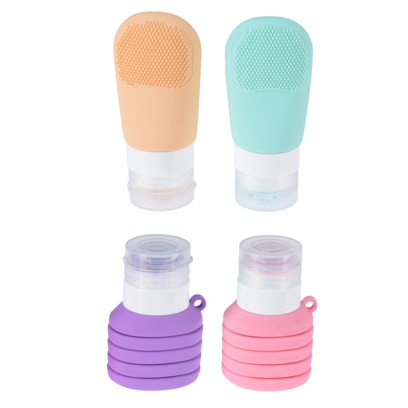Set de Botellas Silicona para Viaje 5 Piezas 