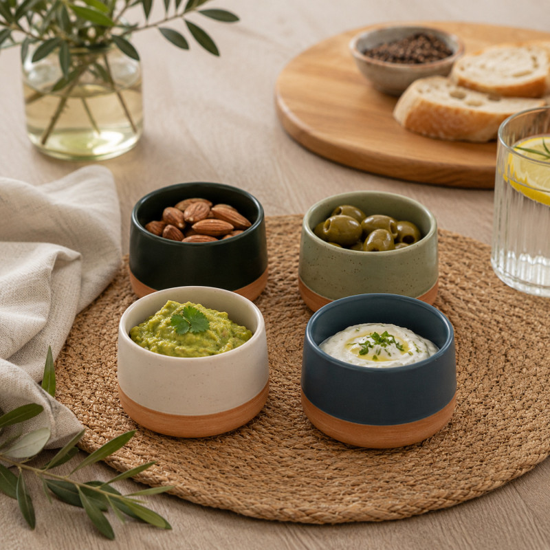Set de Bowl Ceramica 4 Piezas 9.5X5.5cm