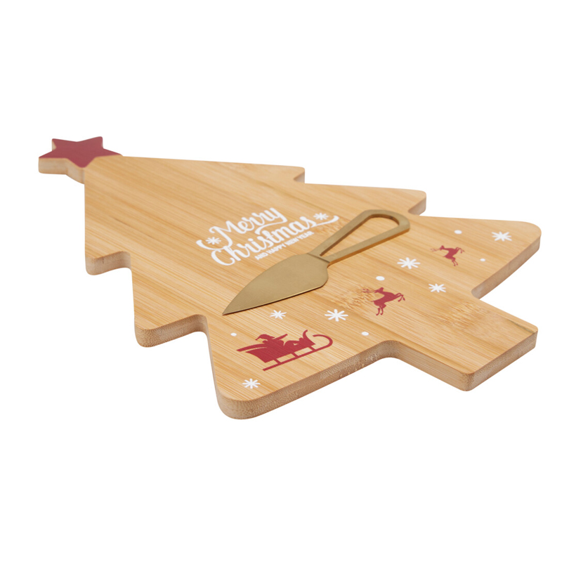 Plato Queso Madera en Set 2 Piezas 31X22cm