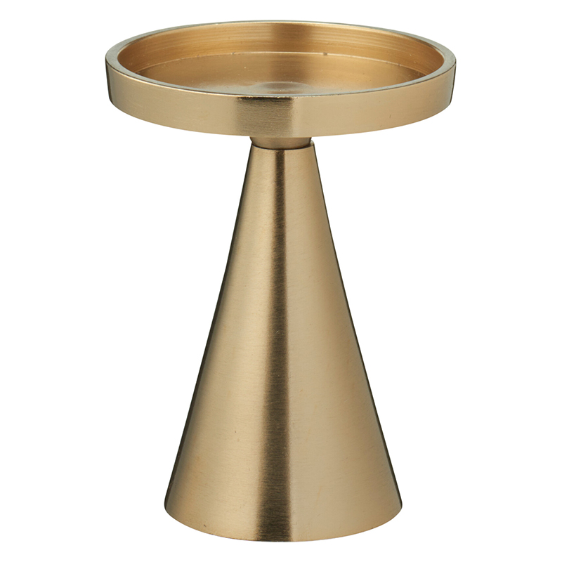 Soporte de Vela Dorado 10X13X10cm