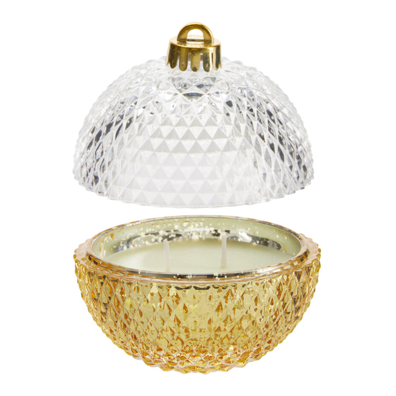 Vela Aromática Ornamento Dorado 11cm 