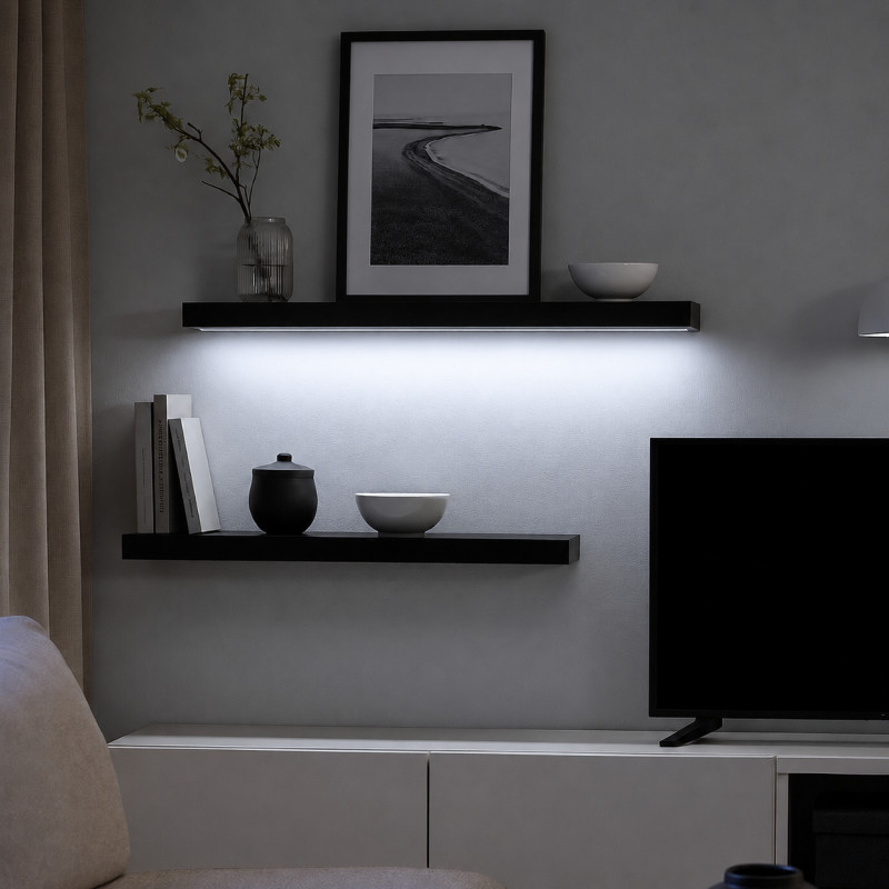 Repisa con Luz LED 60X12.5X4cm