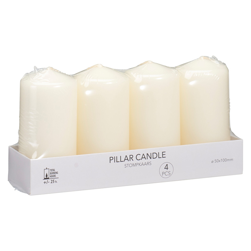 Set de Velas 4 Piezas Blanco 