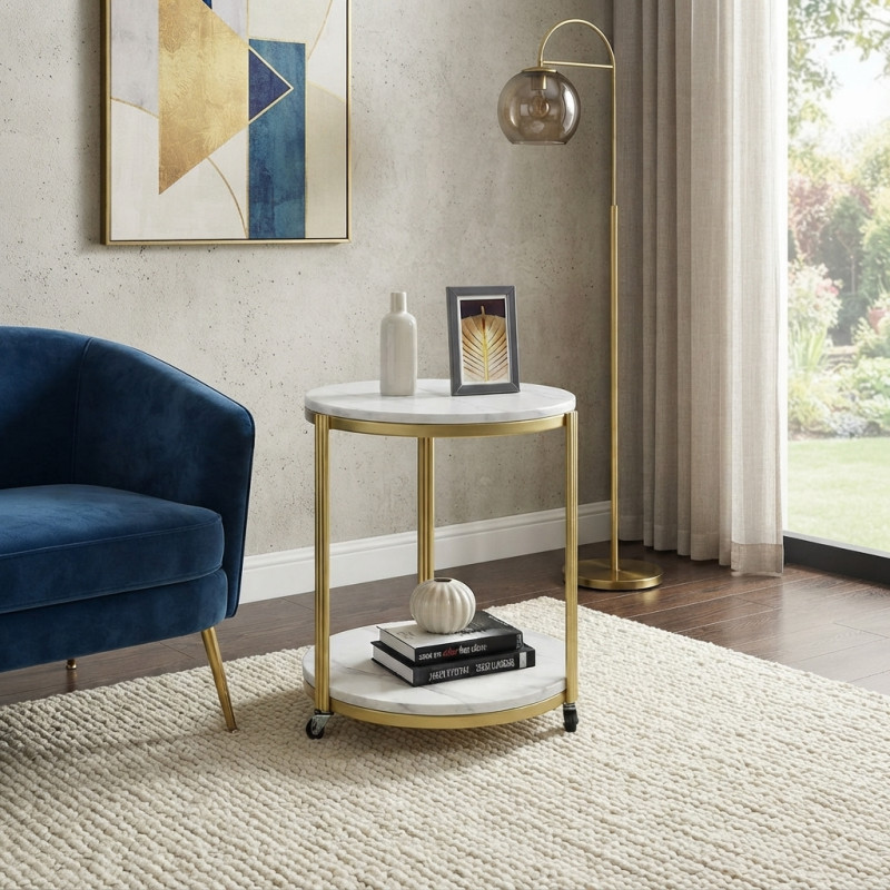 Mesa Lateral Móvil Lecce 40cm