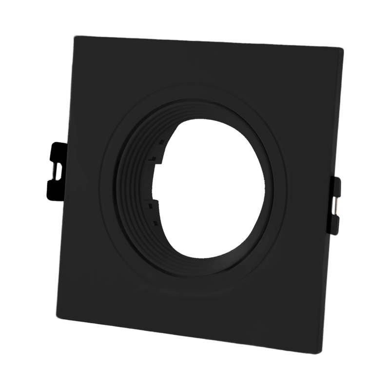 Ojo de Buey Móvil Negro Mate 93x93mm GU10 Eurolight