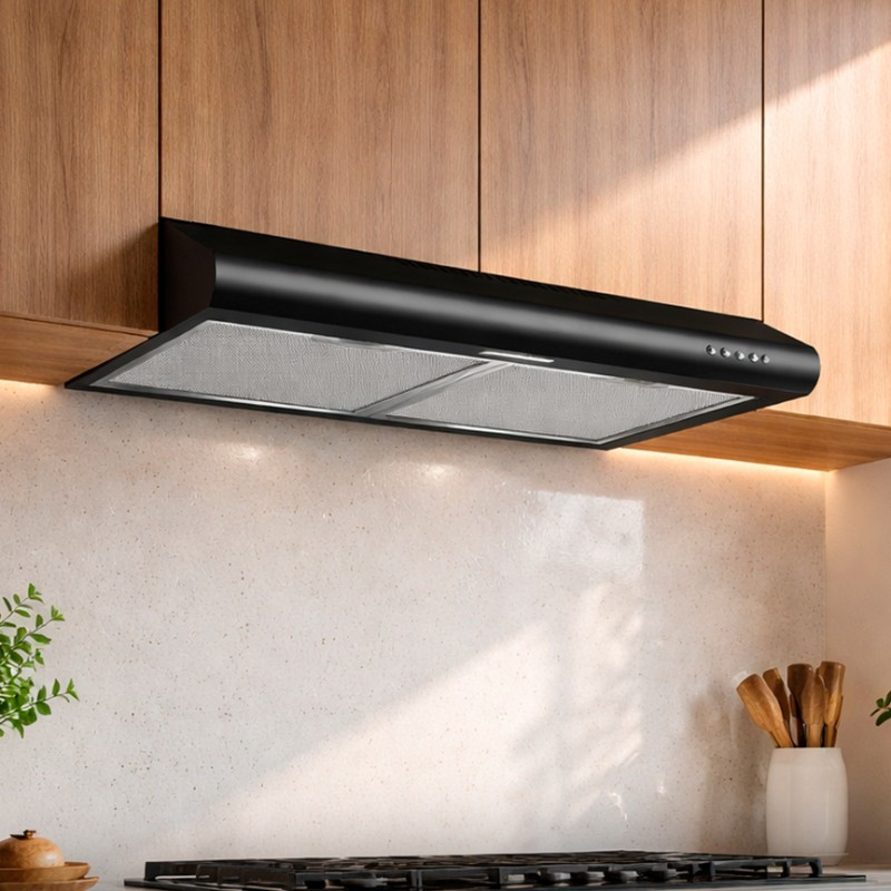 Campana Boreal 76cm Negro Mate Mastermaid