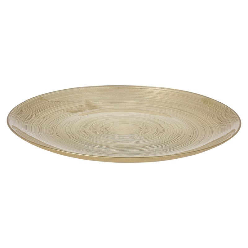 Plato de Vidrio Dorado 28cm 