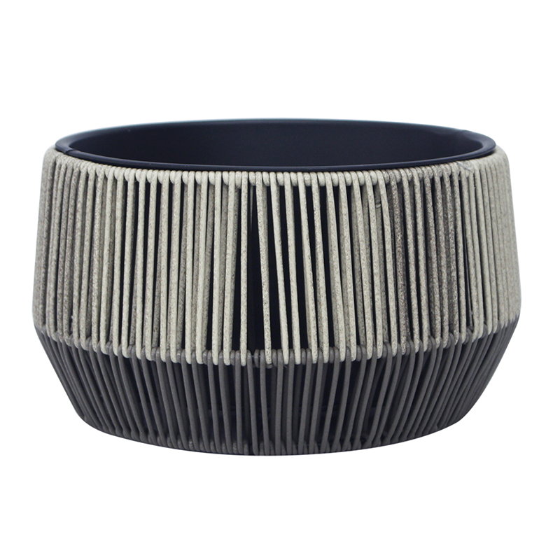 Macetero Daklak Gris 26x15cm