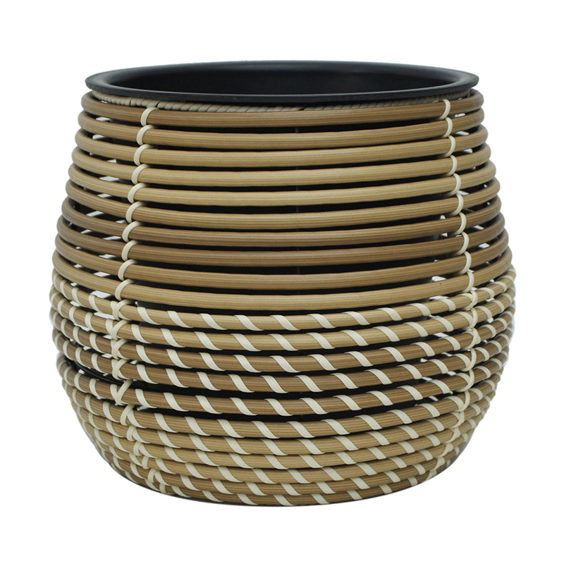 Macetero Longan Crema 28x24cm