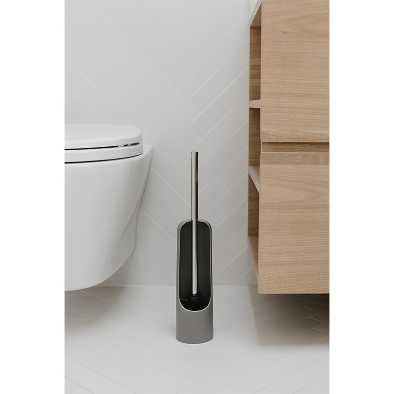 Porta Cepillo para Baño Touch Gris Umbra