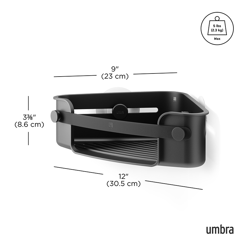 Organizador Esquinero para Ducha Flex Negro Umbra