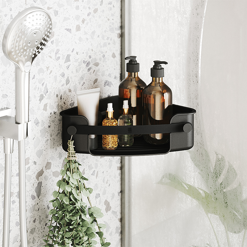 Organizador Esquinero para Ducha Flex Negro Umbra