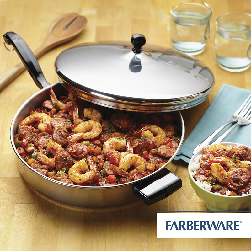 Sartén 4.3 Litros con Tapa Classic Inoxidable Farberware 