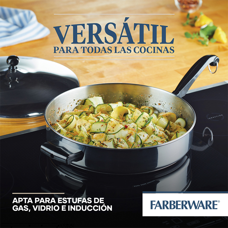 Sartén 4.3 Litros con Tapa Classic Inoxidable Farberware 