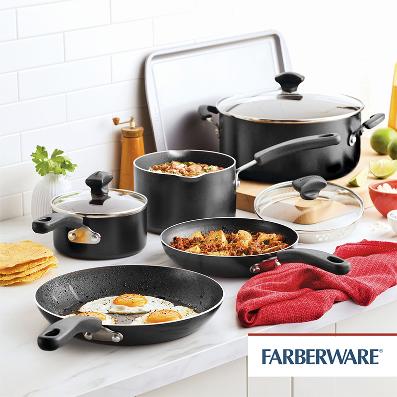 Ollas 15 Piezas Diamondmax Negro Farberware