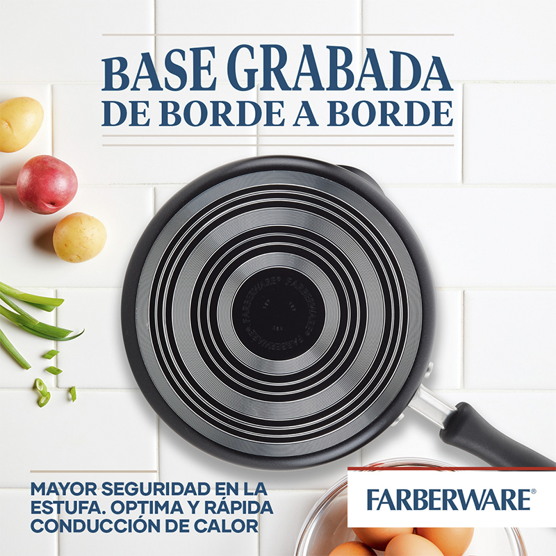 Ollas 15 Piezas Diamondmax Negro Farberware