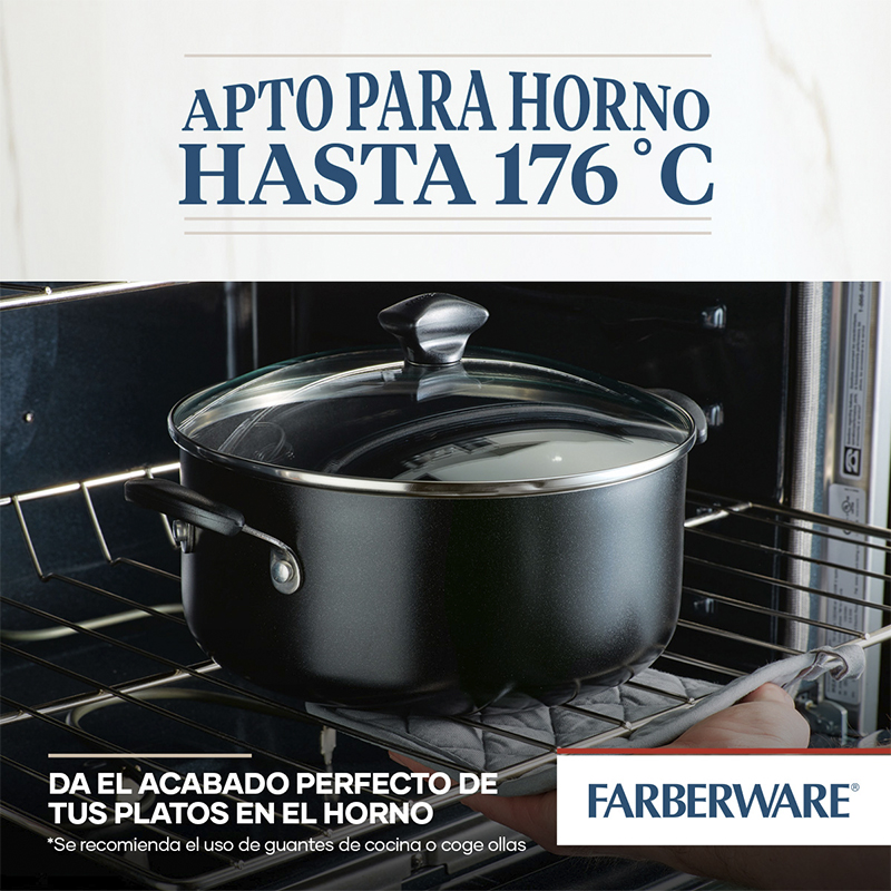 Ollas 15 Piezas Diamondmax Negro Farberware