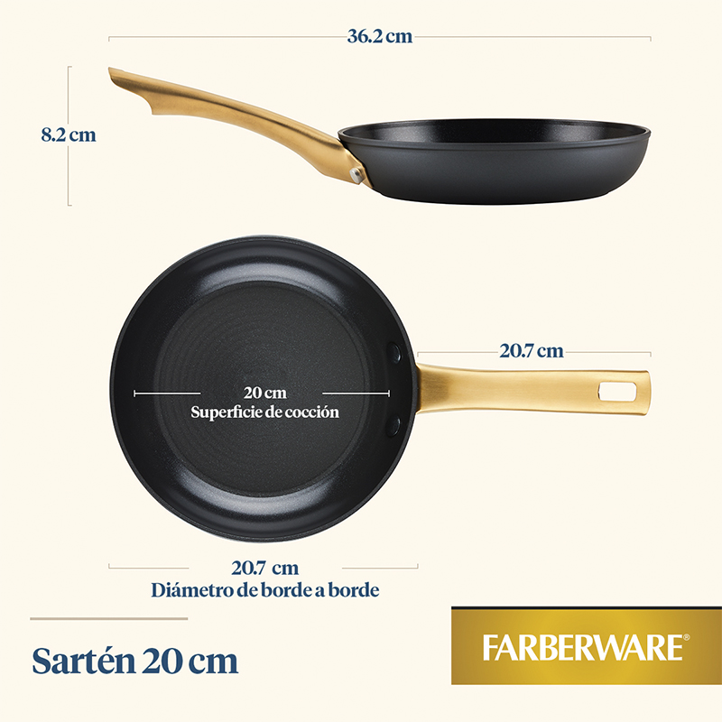 Sartén 20cm Inducción Cerámico Golf  Farberware
