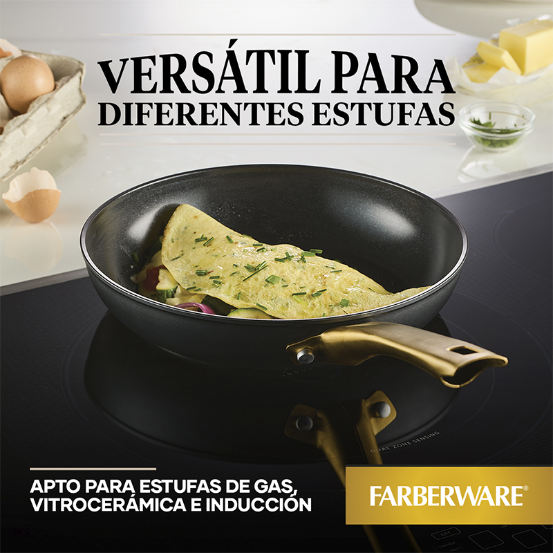Sartén 25cm Inducción Cerámico Golf Farber