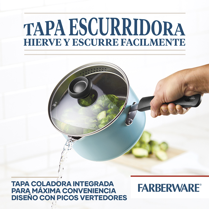 Ollas Juego 12 Piezas Easyclean Turquesa Farberware
