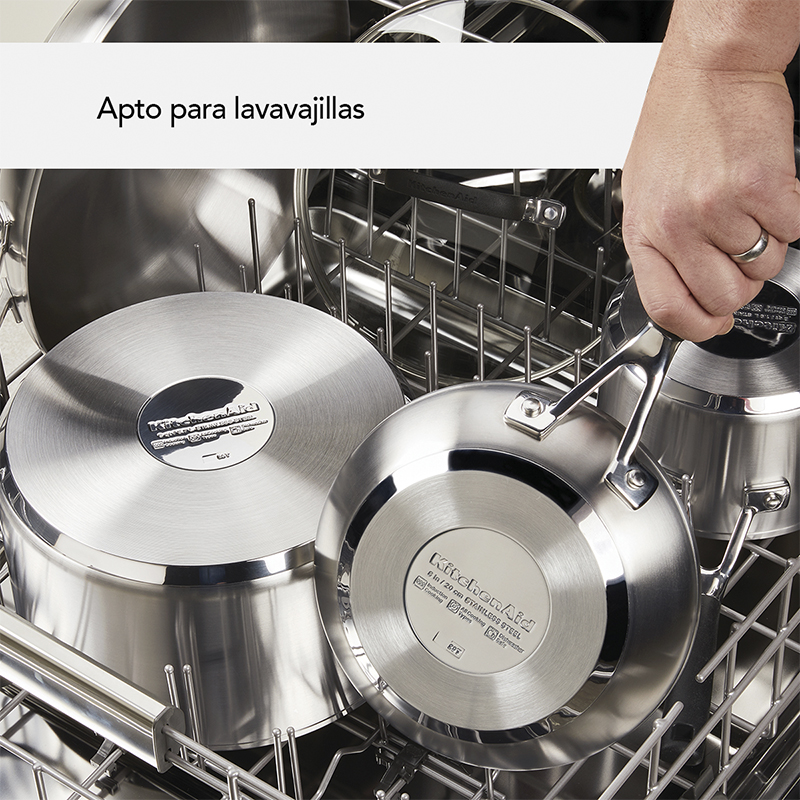 Ollas 10 Piezas Inducción Inoxidable Kitchenaid 