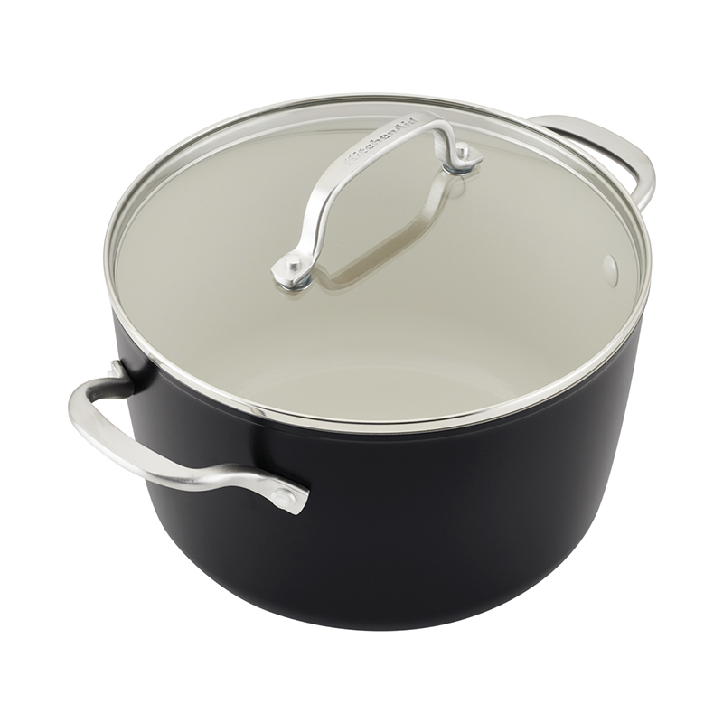 Ollas Juego 10 Piezas Cerámico Negro Kitchenaid 