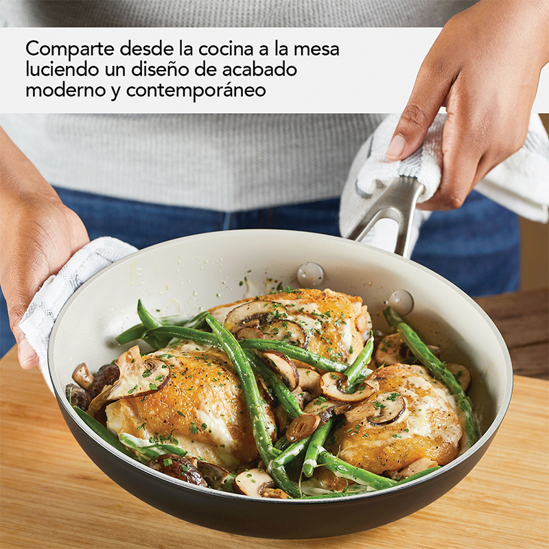 Ollas Juego 10 Piezas Cerámico Negro Kitchenaid 
