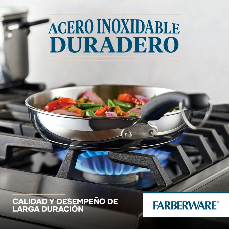 Ollas Juego de 7 Piezas Inducción Brillance Inoxidable Farberware 