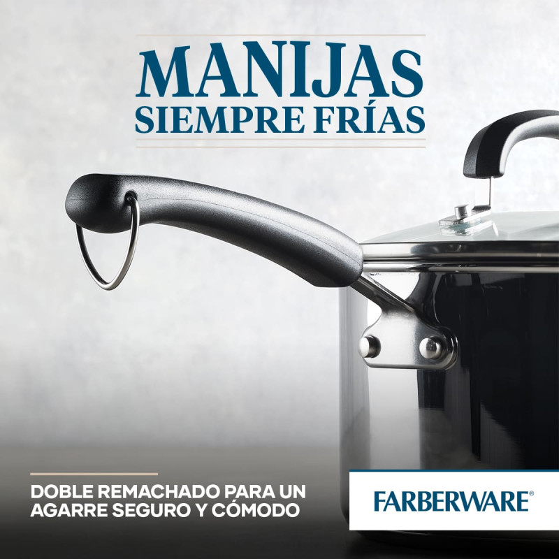 Ollas Juego de 7 Piezas Inducción Brillance Inoxidable Farberware 