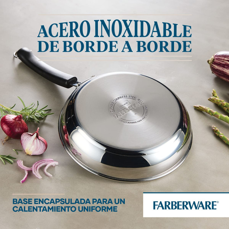 Ollas Juego de 7 Piezas Inducción Brillance Inoxidable Farberware 