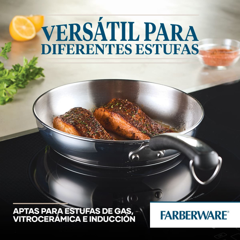 Ollas Juego de 7 Piezas Inducción Brillance Inoxidable Farberware 