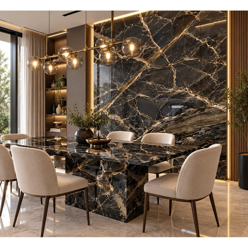 Porcelanato 120x278cm Caravaggio Gold Pulido