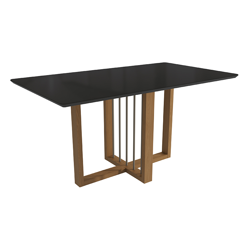 Mesa de Comedor Atola 90x160cm Laurel Negro