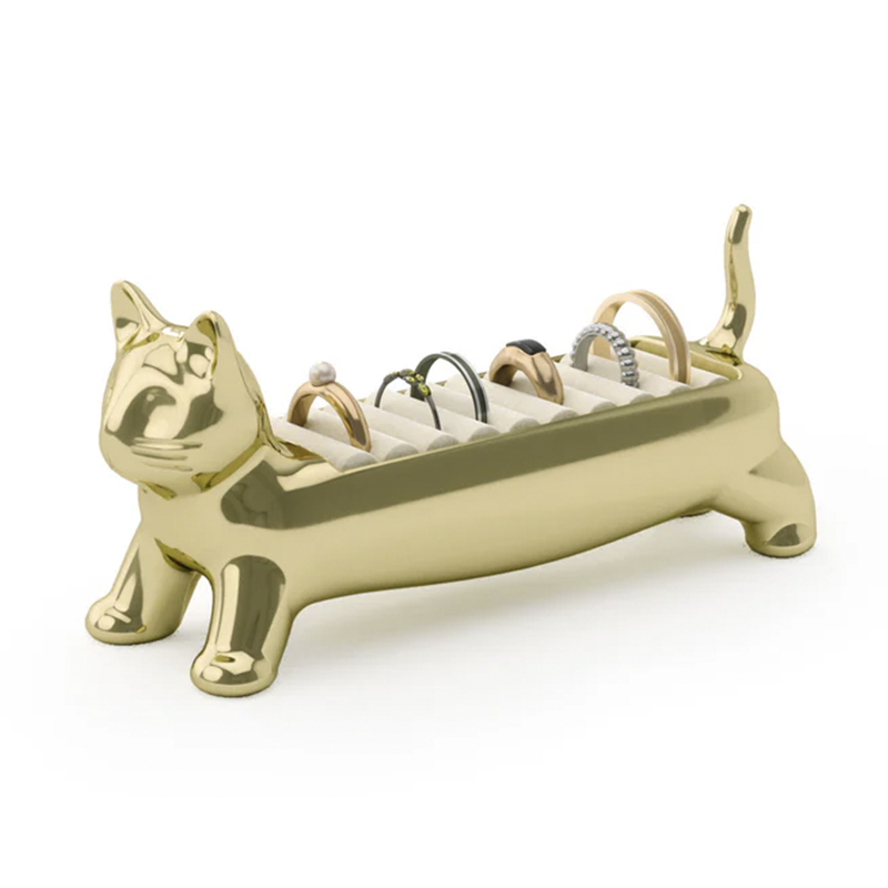 Porta Anillos Ali Cat Dorado