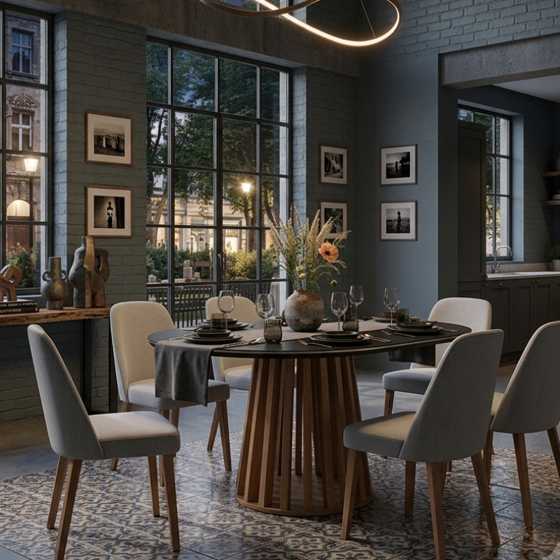 Mesa de Comedor Bali 105cm Negro