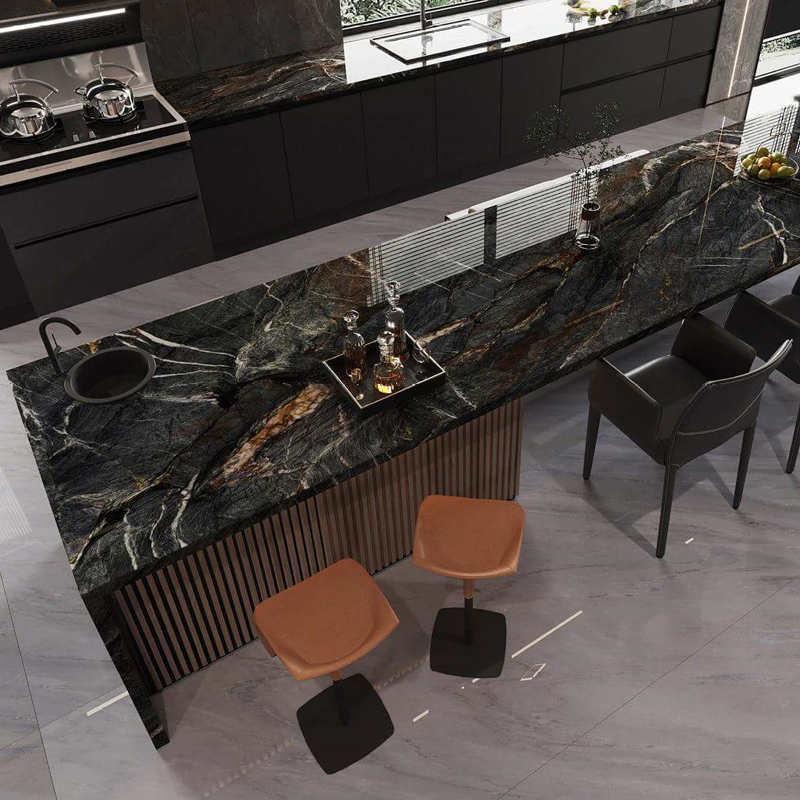 Piedra Sinterizada Terra Blue 80x260x15 Pulido