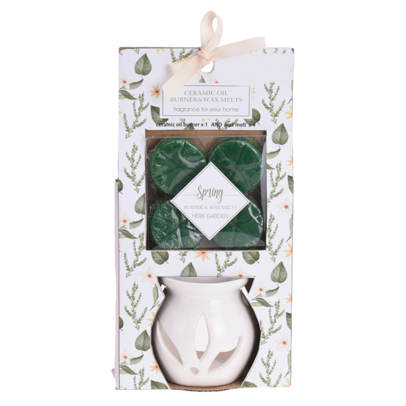 Quemador de Vela Aromática con 4 Velas Herb Garden