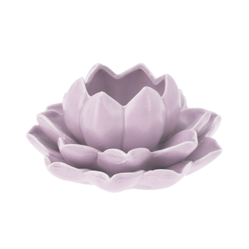 Portavelas Flor de Loto Rosa 12x6.5cm
