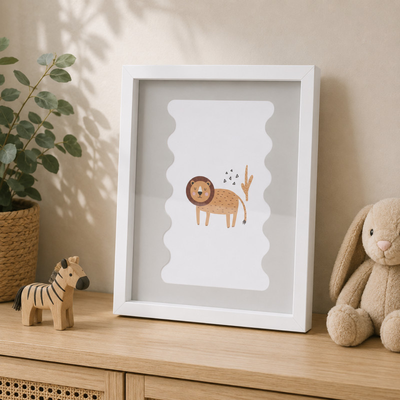 Cuadro Decorativo Jungle Blanco 22.5x30cm
