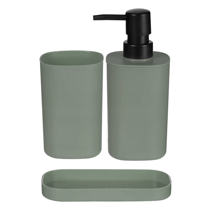 Accesorios de Baño en Set 3 Piezas Gris