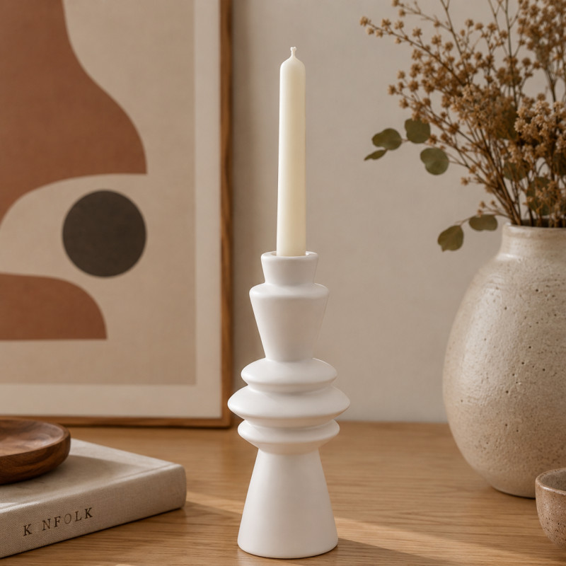 Candelabro Wrist Blanco 18cm