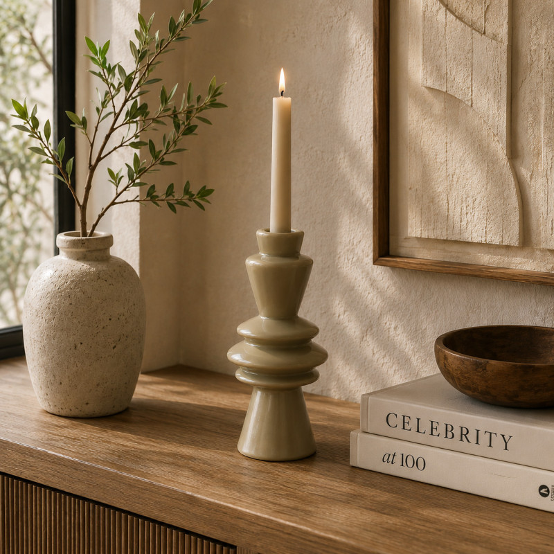 Candelabro Wrist Taupe 18cm