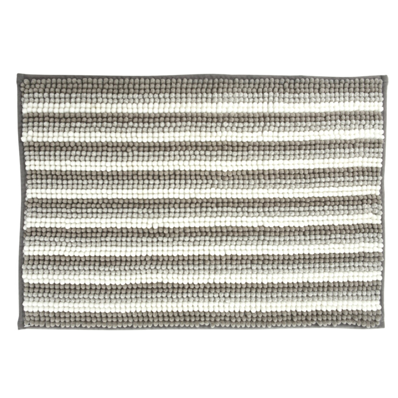 Alfombra de Baño Chenille Antideslizante 60x40cm Gris