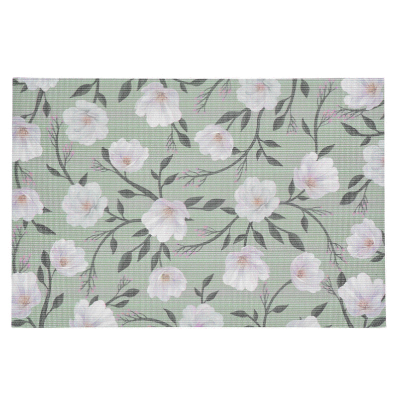 Individual Flores Verdes 45x30cm