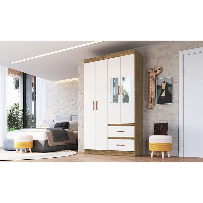 Armario Arcos 4.2 183x104x40cm Nuez Blanco