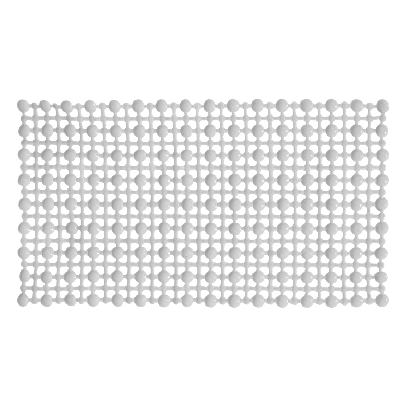 Alfombra Recta de Pvc para Baño Blanco 65X35cm