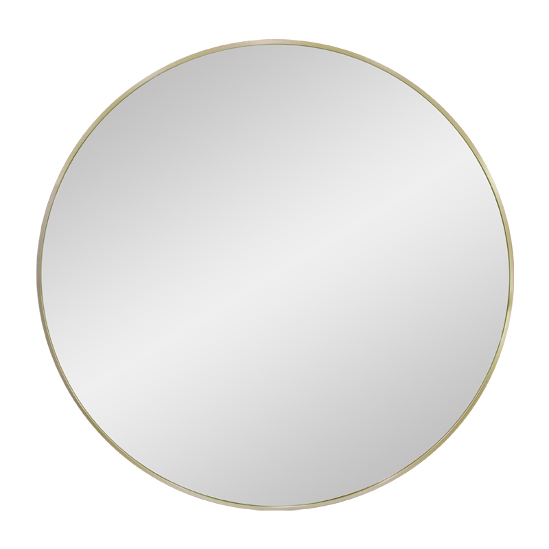 Espejo 80cm Borde Metal Oro