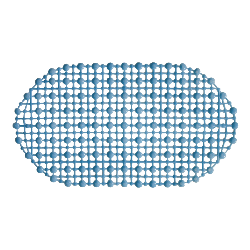 Alfombra Oval de Pvc para Baño Celeste 65X35cm