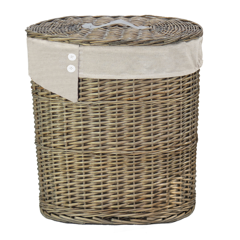 Cesto Tejido Crossing Natural con Tapa 44X48X30cm