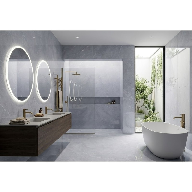 Porcelanato Kanto Gris Pulido 75x150cm